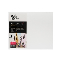 Mont Marte Canvas Panels 2pce 25cm x 30cm Wrapped Canvas Art Board 10x12in White