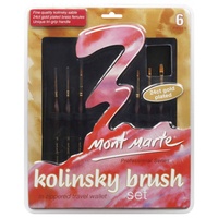Mont Marte Kolinsky Sable Watercolour Brush Set in Wallet