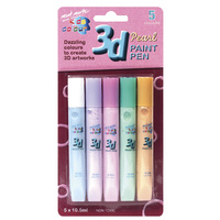 Mont Marte Kids Colour 3D Paint Pens 5pce Set Pearl