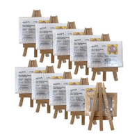 10x Mont Marte Mini Display Easels with Canvas 8cm x 6cm Bulk Set