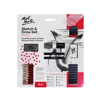 Mont Marte Sketch and Draw Set, Charcoal Graphite & Accessories Kit 18pce