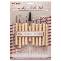 Mont Marte Clay Tool Set 11pce, Polymer Cutting, Carving, Sculpting Kit