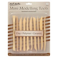 Mont Marte Mini Modelling Tools Boxwood 10pce, Polymer Clay Sculpting & Moulding