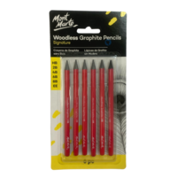 Mont Marte Woodless Graphite Pencils 6pce