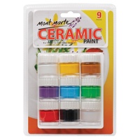 Mont Marte Ceramic Paint 8x10ml & 10ml Gloss Medium
