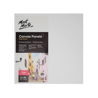 Mont Marte Canvas Panels 2pce 20cm Square Wrapped Canvas Art Board 8x8in" White