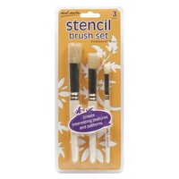 Mont Marte Professional Stencil Brush Set 12, 8, 4