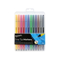 Mont Marte Fine Tip Markers Tri Grip in Case 12pce