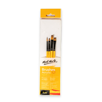 Mont Marte Gallery Series Brush Set Acrylic 4pce  