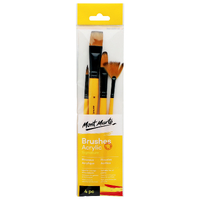 Mont Marte Gallery Series Brush Set Acrylic 4pce  