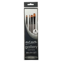 Mont Marte Gallery Series Brush Set Acrylic 4pce