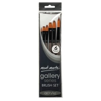 Mont Marte Gallery Series Brush Set Acrylic 6pce