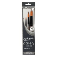 Mont Marte Gallery Series Brush Set Acrylic 4pce