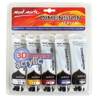 Mont Marte Dimension Acrylic Primary Kit 5pce x 75mls