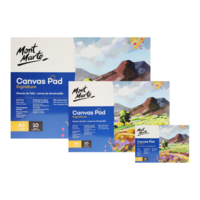 1pce Mont Marte Canvas Pad 280gsm 10 Sheets, A3 A4 A5, Sketching & Painting Paper