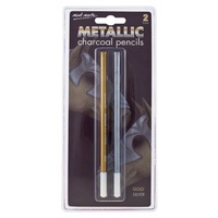 Mont Marte Metallic Charcoal Pencils 2pce