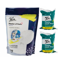 Mont Marte Casting/Moulding Kit, 1kg Plaster of Paris Powder with 9m Cloth Wrap