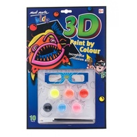 Mont Marte Kids 3D Paint by Colour 10pce FISH