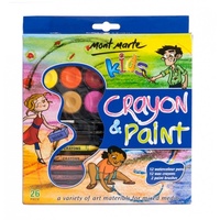 Mont Marte Kids Crayon & Paint Set 26pce