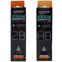 Mont Marte Exam Graphite Pencil 12pce, School Office Study Test Essential- 2B