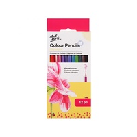 Mont Marte Colour Pencils 12pce - Essential Colours Artist Range Drawing Sketching Shading