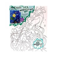 Mont Marte 10pce Dragon Art Canvas Set with Paint and Brushes