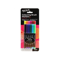 Mont Marte Adult Colouring Brush Markers 12pce for Colouring Books