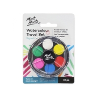 Mont Marte Watercolour Cake/Disk Travel Set 18 Colours Stackable