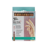 Mont Marte Skin Tints Pastel Pencils 12pce, Portrait Realism Sketching Drawing
