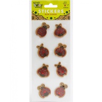 Mont Marte Scrapbooking Stickers - Kraft Printed Lady Bugs 8pce For Scrapbook Craft