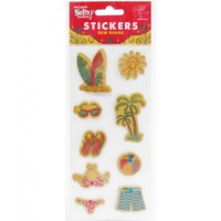 Mont Marte Scrapbooking Stickers - Kraft Painted Summer 9pce For Scrapbook Craft