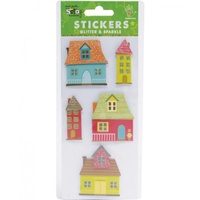Mont Marte Scrapbooking Stickers - Handmade Minis House 5pce For Scrapbook Craft