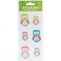 Mont Marte Scrapbooking Stickers - Handmade Minis Owl 6pce For Scrapbook Craft