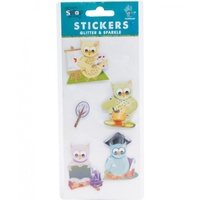 Mont Marte Scrapbooking Stickers - Handmade Minis Activity Owls 5pce For Scrapbook Craft