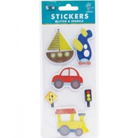 Mont Marte Scrapbooking Stickers - Handmade Minis Transport 6pce For Scrapbook Craft