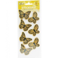 Mont Marte Scrapbooking Stickers - Printed Butterflies 7pce For Scrapbook Craft