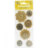 Mont Marte Scrapbooking Stickers - Printed Flower 7pce For Scrapbook Craft