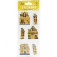 Mont Marte Scrapbooking Stickers - Printed House 6pce For Scrapbook Craft