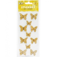 Mont Marte Scrapbooking Stickers - Printed Butterflies 11pce For Scrapbook Craft