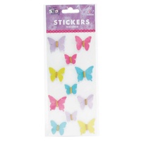 Mont Marte Scrapbooking Stickers - Butterflies French Carnival 11pce For Scrapbook Craft