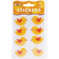 Mont Marte Scrapbooking Stickers - Vellum Bird Yellow 8pce For Scrapbook Craft