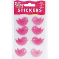 Mont Marte Scrapbooking Stickers - Vellum Bird Pink 8pce For Scrapbook Craft