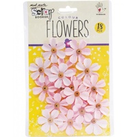 Mont Marte Scrapbooking Flowers - Beaded Fancy Carnation Pink 18pce For Scrapbook Craft