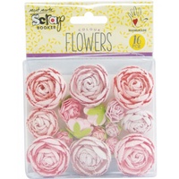 Mont Marte Scrapbooking Flowers - English Roses Small Pink 16pce For Scrapbook Craft