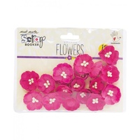 Mont Marte Scrapbooking Flowers - Embossed Daisies Strawberry 18pce For Scrapbook Craft