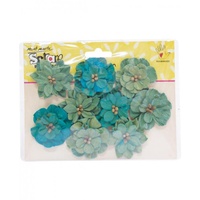 Mont Marte Scrapbooking Bits & Bobs - Twine Blooms Natural 6pce For Scrapbook Craft