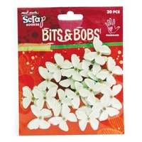 Mont Marte Scrapbooking Bits & Bobs - Canvas Butterflies Natural 20pce For Scrapbook Craft