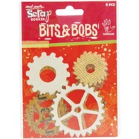 Mont Marte Scrapbooking Bits & Bobs - Gears 8pce For Scrapbook Craft
