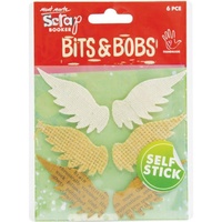 Mont Marte Scrapbooking Bits & Bobs - Wings 6pce For Scrapbook Craft