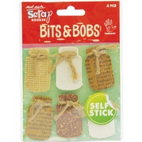 Mont Marte Scrapbooking Bits & Bobs - Mini Jars Canvas and Cork 6pce For Scrapbook Craft
